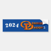 Oranje papa 2024 Bumpersticker (Voorkant)