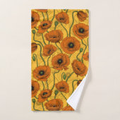 Oranje papaver bad handdoek (Handdoek)