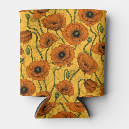 Oranje papaver blikjeskoeler (Voorkant)