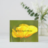 Oranje papaver briefkaart (Staand voorkant)