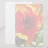 Oranje papaver briefpapier (Voorkant / Achterkant)
