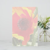 Oranje papaver briefpapier (Staand voorkant)