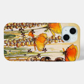 Oranje papaver bruine stengels Case-Mate iPhone case (Achterkant (horizontaal))