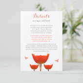 Oranje papaver Bumble Bees Bruiloft Behuizing Kaar Kaart (Staand voorkant)