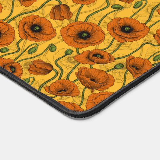 Oranje papaver bureaumat (Hoek)