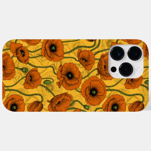 Oranje papaver Case-Mate iPhone case (Achterkant (horizontaal))