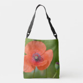  Oranje papaver Crossbody Tas (Achterkant)