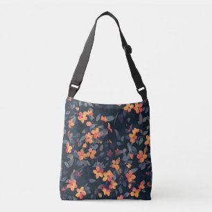 Oranje papaver crossbody tas
