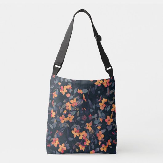 Oranje papaver crossbody tas (Voorkant)