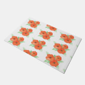 Oranje papaver deurmat (Schuin)
