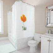 oranje papaver douchegordijn (In situ)