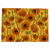 Oranje papaver groot cadeauzakje (Achterkant)