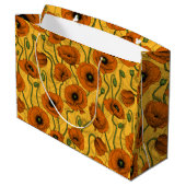 Oranje papaver groot cadeauzakje (Achterkant Gekanteld)