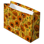 Oranje papaver groot cadeauzakje (Voorkant Gekanteld)