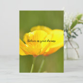 Oranje papaver kaart (Staand voorkant)