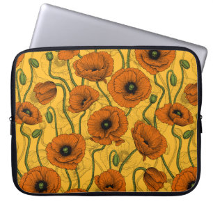 Oranje papaver laptop sleeve