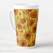 Oranje papaver latte mok (Linkerhoek)