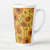 Oranje papaver latte mok (Rechts)