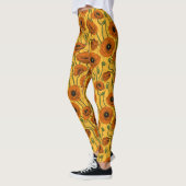 Oranje papaver leggings (Links)