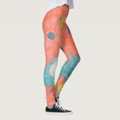 Oranje papaver leggings (Rechts)