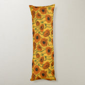 Oranje papaver lichaamskussen (Achterkant (Verticaal))