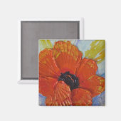 Oranje papaver Magnet (Voorkant / Achterkant)