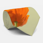 Oranje papaver Mannen Stropdas (Opgerold)
