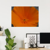 Oranje papaver met BW Poster (Thuiskantoor)