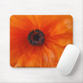 Oranje papaver muismat (Met muis)