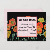 Oranje Papaver Nieuw Briefkaart van het Adres, bew (Voorkant / Achterkant)