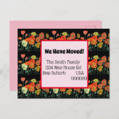 Oranje Papaver Nieuw Briefkaart van het Adres, bew (Voorkant / Achterkant)