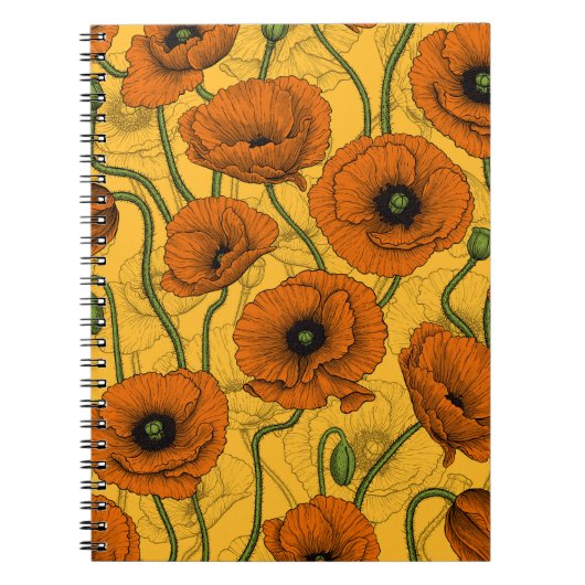 Oranje papaver notitieboek (Voorkant)