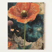 Oranje papaver onder maanlicht planner (Achterkant)