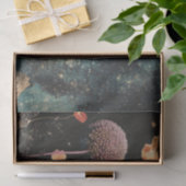 Oranje papaver onder maanlicht tissuepapier (Geschenk)