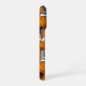 Oranje papaver op wit iPhone hoesje (Rechterkant)