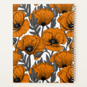 Oranje papaver op wit planner (Achterkant)