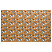 Oranje papaver op wit stof (Yard (91,4 cm))