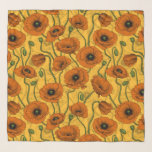 Oranje papaver sjaal<br><div class="desc">Papavers bloemen,  met de hand verven in Photoshop,  naadloos patroon.</div>