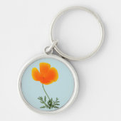 oranje papaver sleutelhanger (Voorkant)