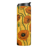 Oranje papaver thermosbeker (Gedraaid links)