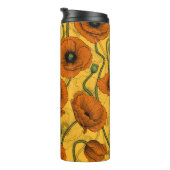 Oranje papaver thermosbeker (Geroteerd rechts)