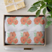 Oranje papaver tissuepapier (Geschenk)