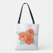 Oranje papaver tote bag (Achterkant)