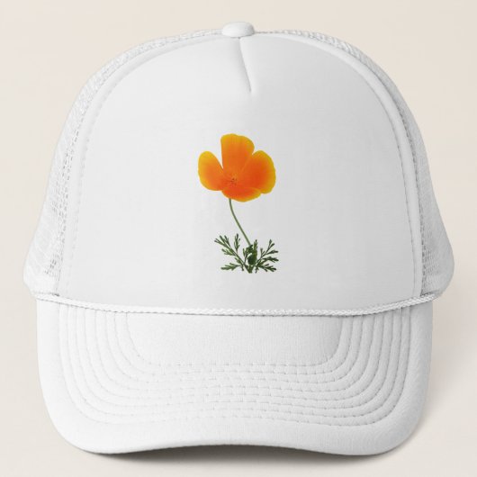 oranje papaver trucker pet (Voorkant)