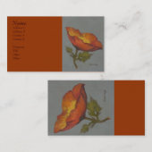 'Oranje papaver' - visitekaartje (Voorkant / Achterkant)