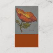 'Oranje papaver' - visitekaartje (Achterkant)