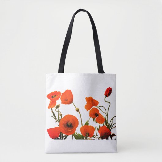 Oranje papaver Waterverf bruiloft 2023 Tote Bag (Voorkant)
