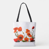 Oranje papaver Waterverf bruiloft 2023 Tote Bag (Achterkant)