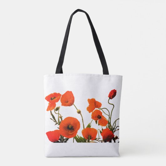 Oranje papaver Waterverf bruiloft 2023 Tote Bag (Achterkant)