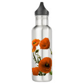 Oranje papaver Waterverf Floral Design Waterfles (Links)